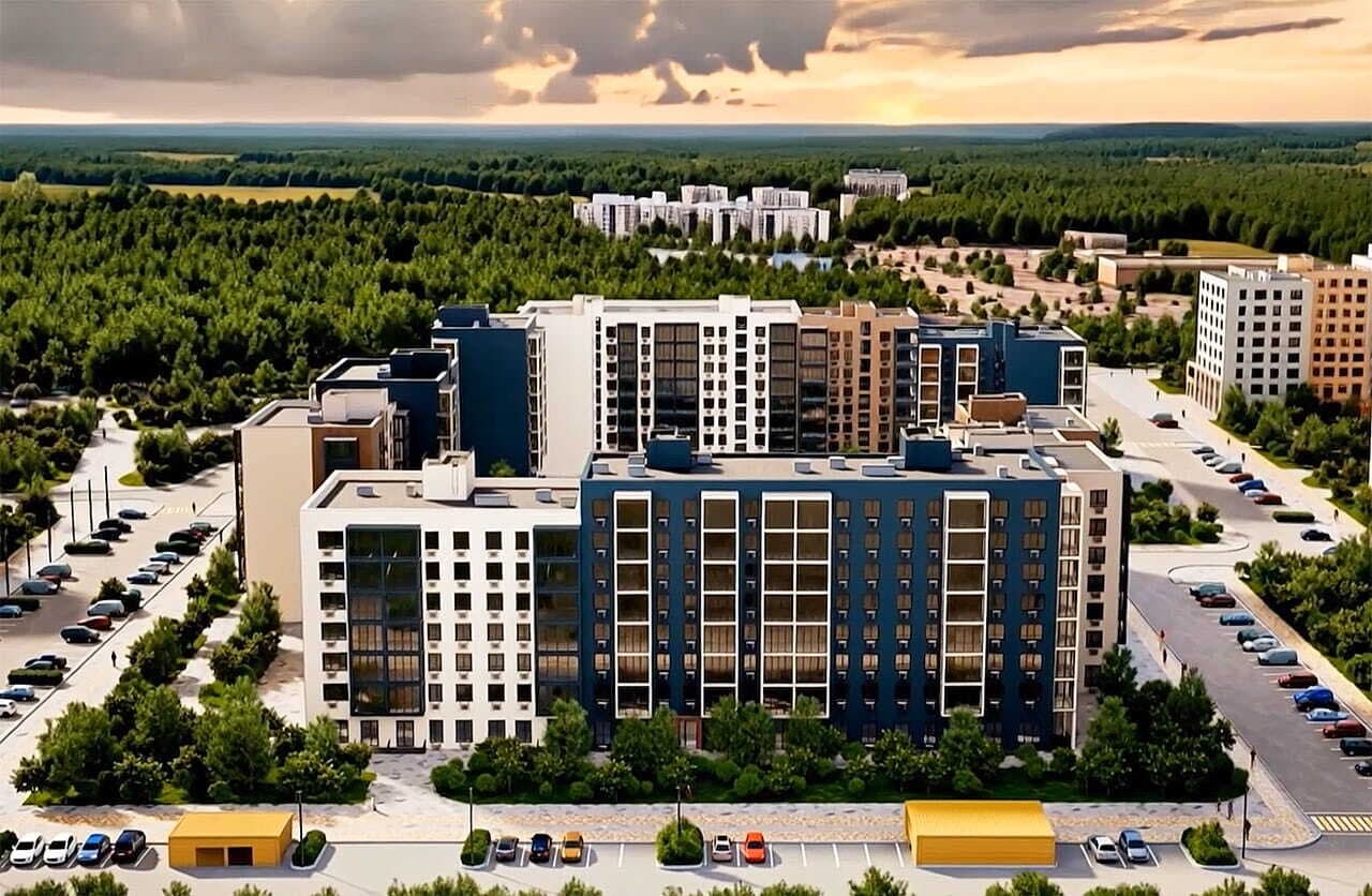 Флора, Донецк — ЖК «Флора» — первый КРТ Донецка, ул. Одинцова. Застройщик «Весна». Масштаб 68,9 