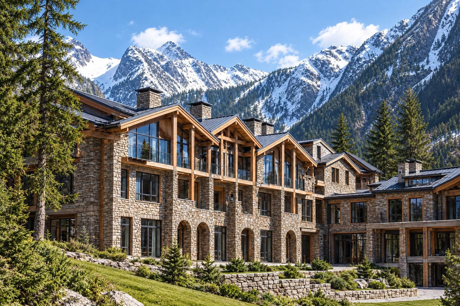 River Rock Dombai Narzanyi, Домбай — River Rock Dombai Narzanyi — гостиничный комплекс бренда River Rock в курортном 