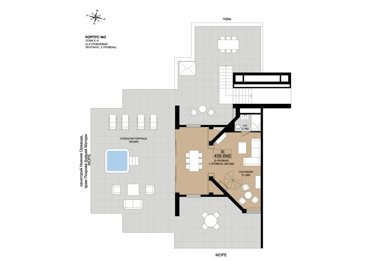 4-комнатная квартира в Нижней Ореанде, 459 м² — фото 24