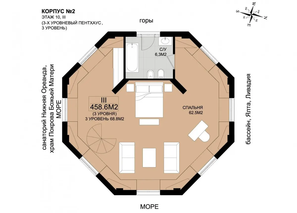4-комнатная квартира в Нижней Ореанде, 459 м² — фото 27