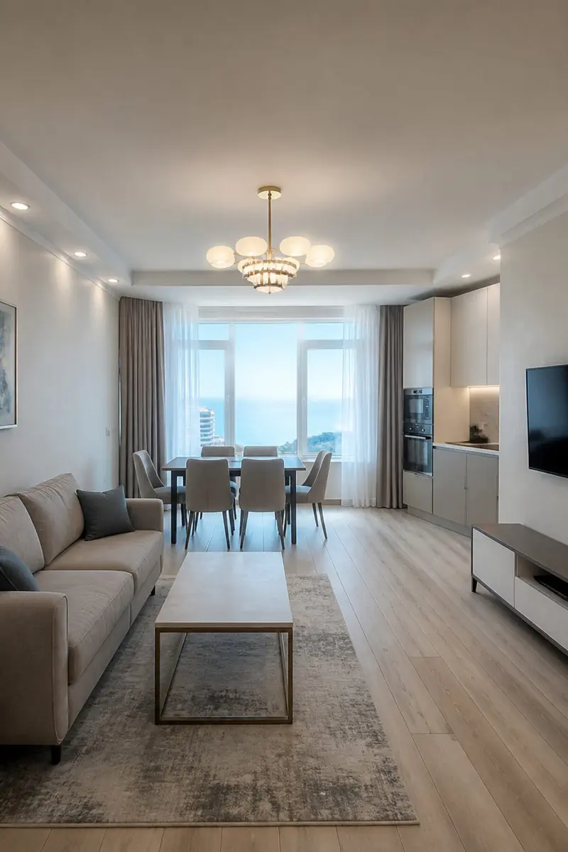 Трёхкомнатная квартира в Гурзуфе, 102,1 м²