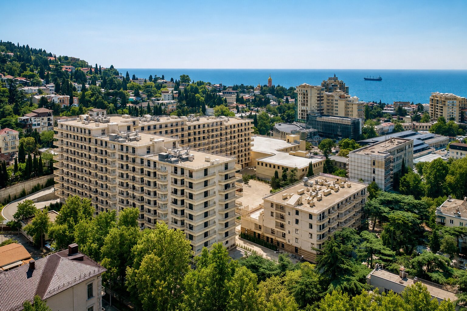 Двухкомнатная квартира в Ялте, 52 м²