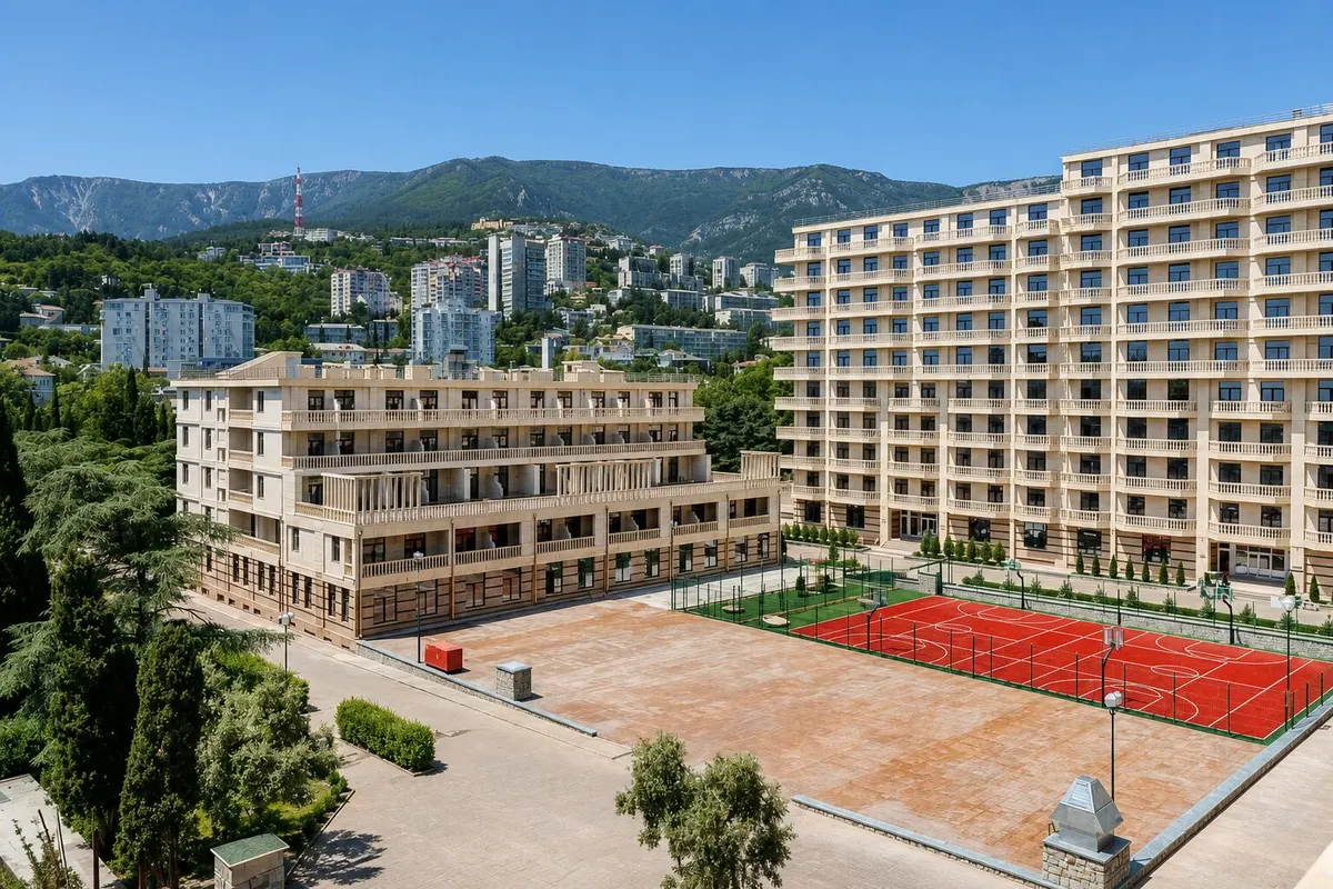Двухкомнатная квартира в Ялте, 52 м²