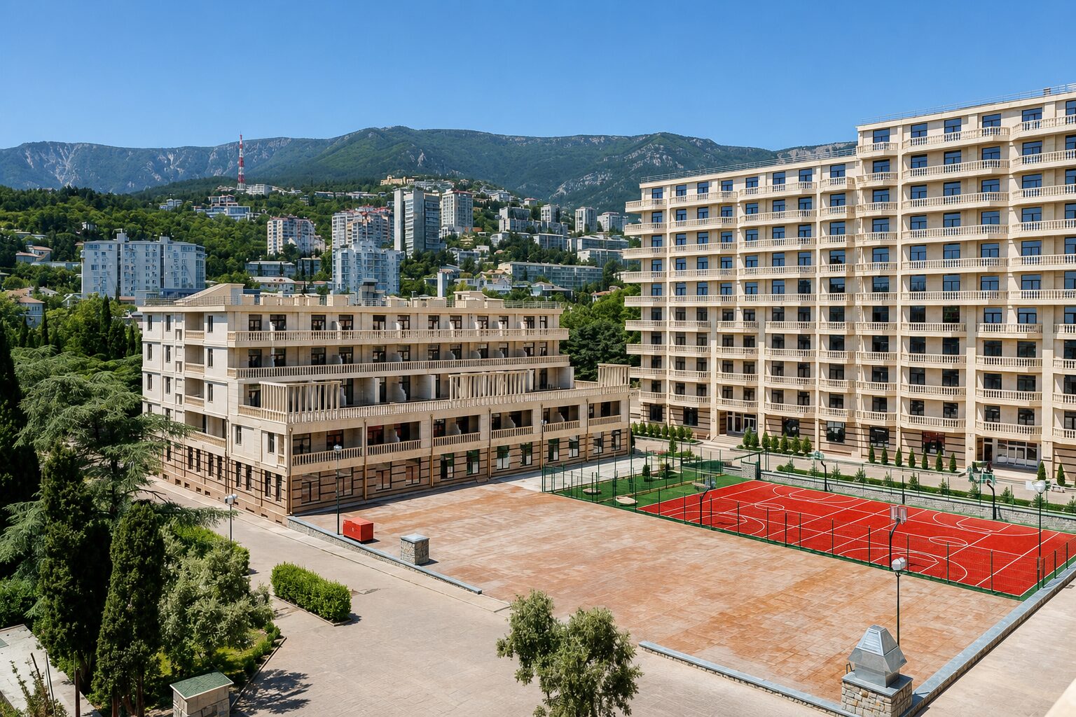 Двухкомнатная квартира в Ялте, 52 м²