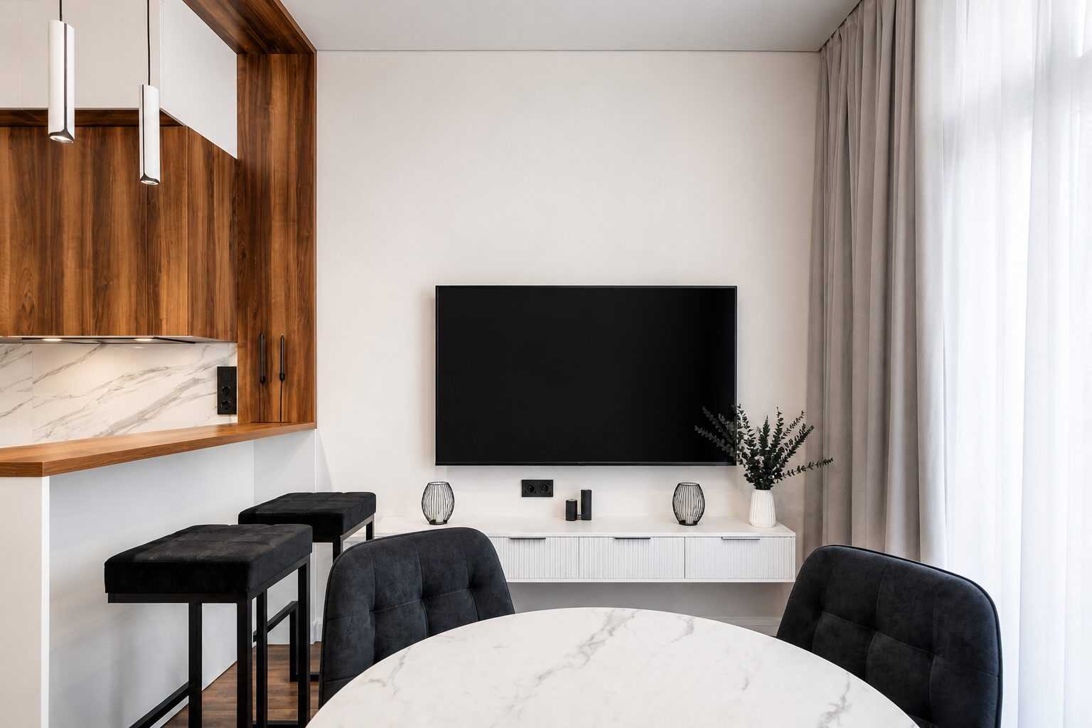 Двухкомнатная квартира в Ялте, 52 м²