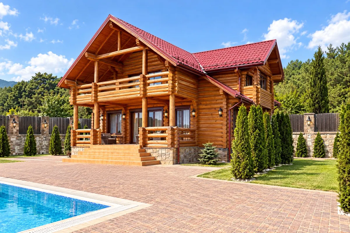 Дом из цилиндрованного бруса, 300 м², участок 15 сот. — фото 12