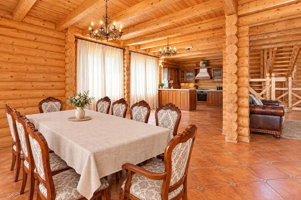 Дом из цилиндрованного бруса, 300 м², участок 15 сот. — фото 21