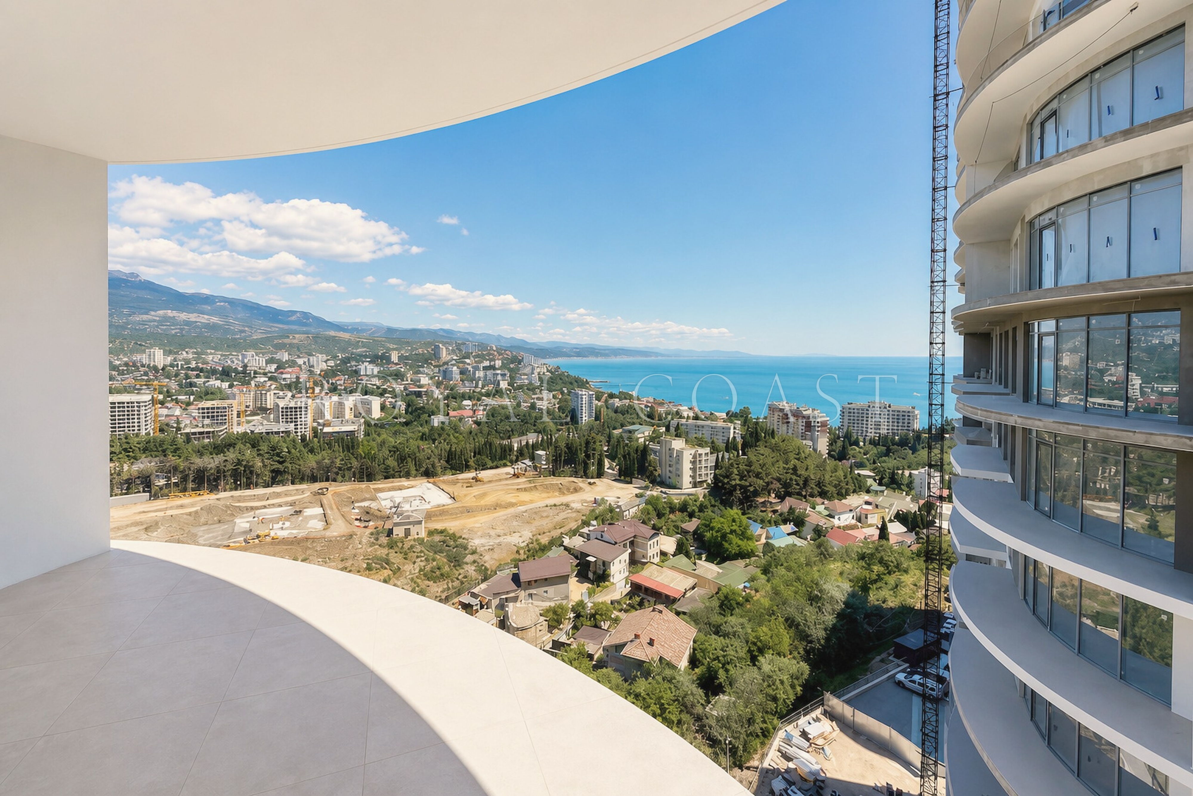 Двухкомнатные апартаменты в Алуште, 53.94 м²