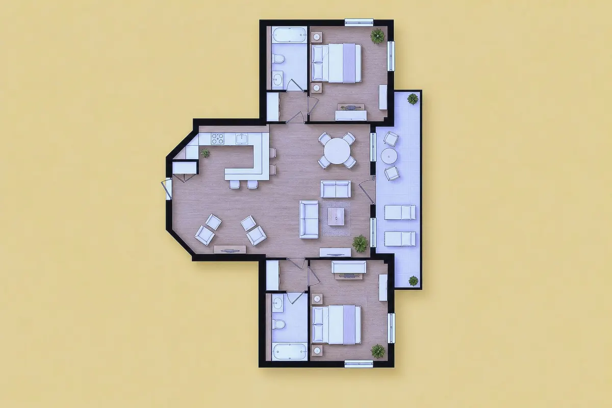 Трёхкомнатная квартира в Ореанде, 133,3 м² — фото 19