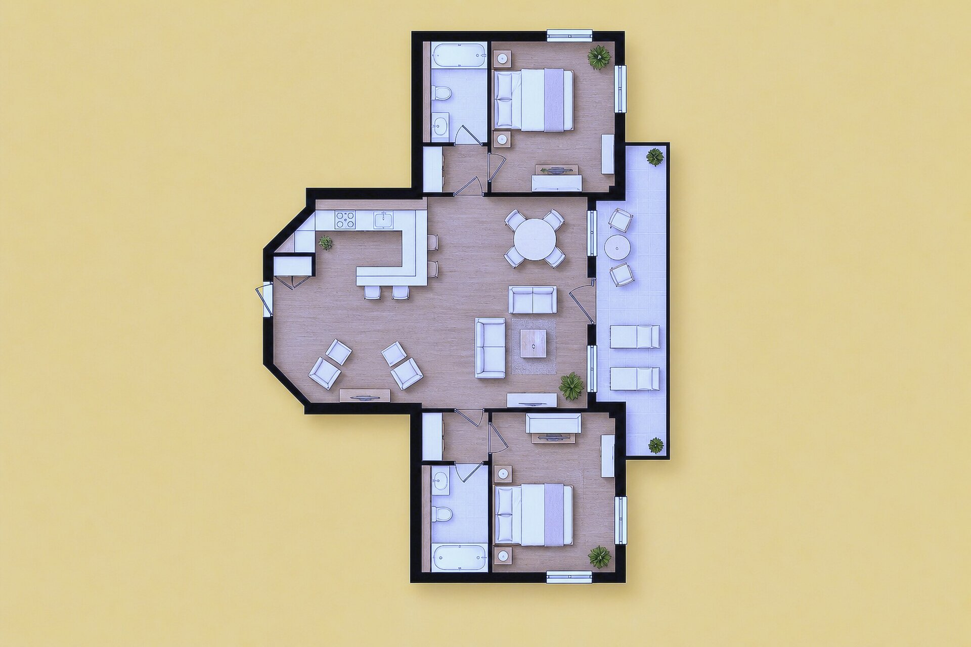 Трёхкомнатная квартира в Ореанде, 133,3 м² — фото 19