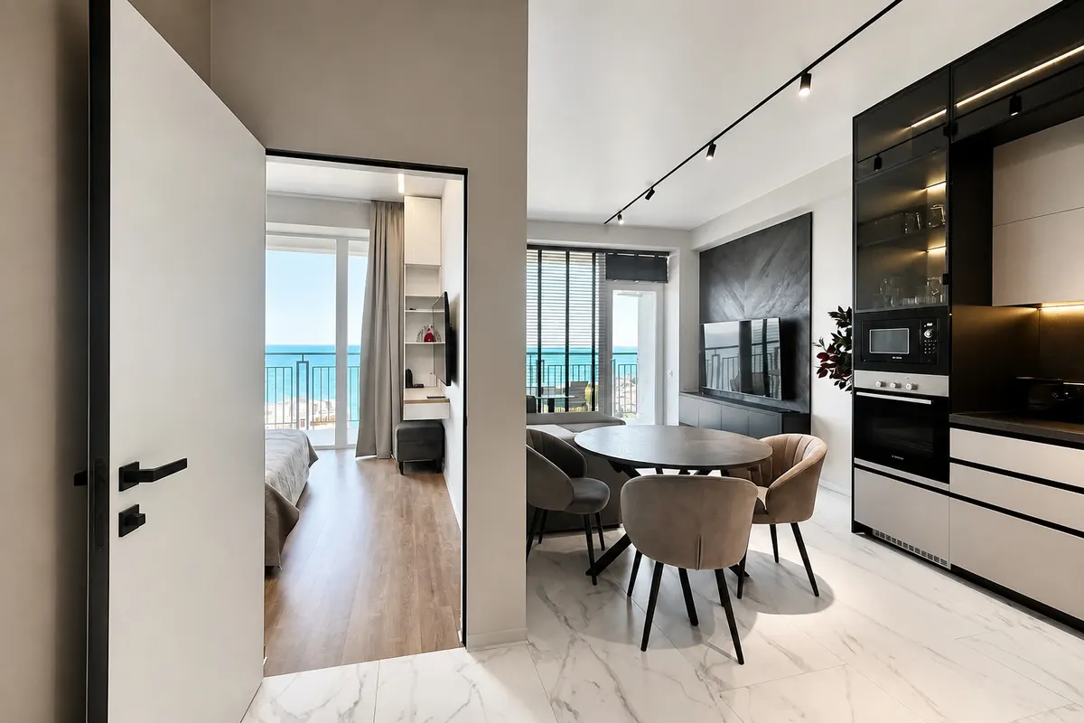 Двухкомнатные апартаменты в Ливадии, 62 м² — фото 12