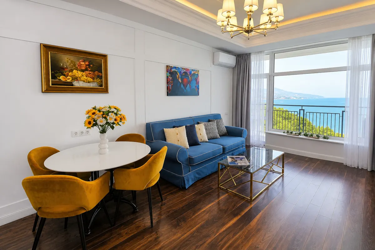 Двухкомнатные апартаменты в Ливадии, 74 м² — фото 6