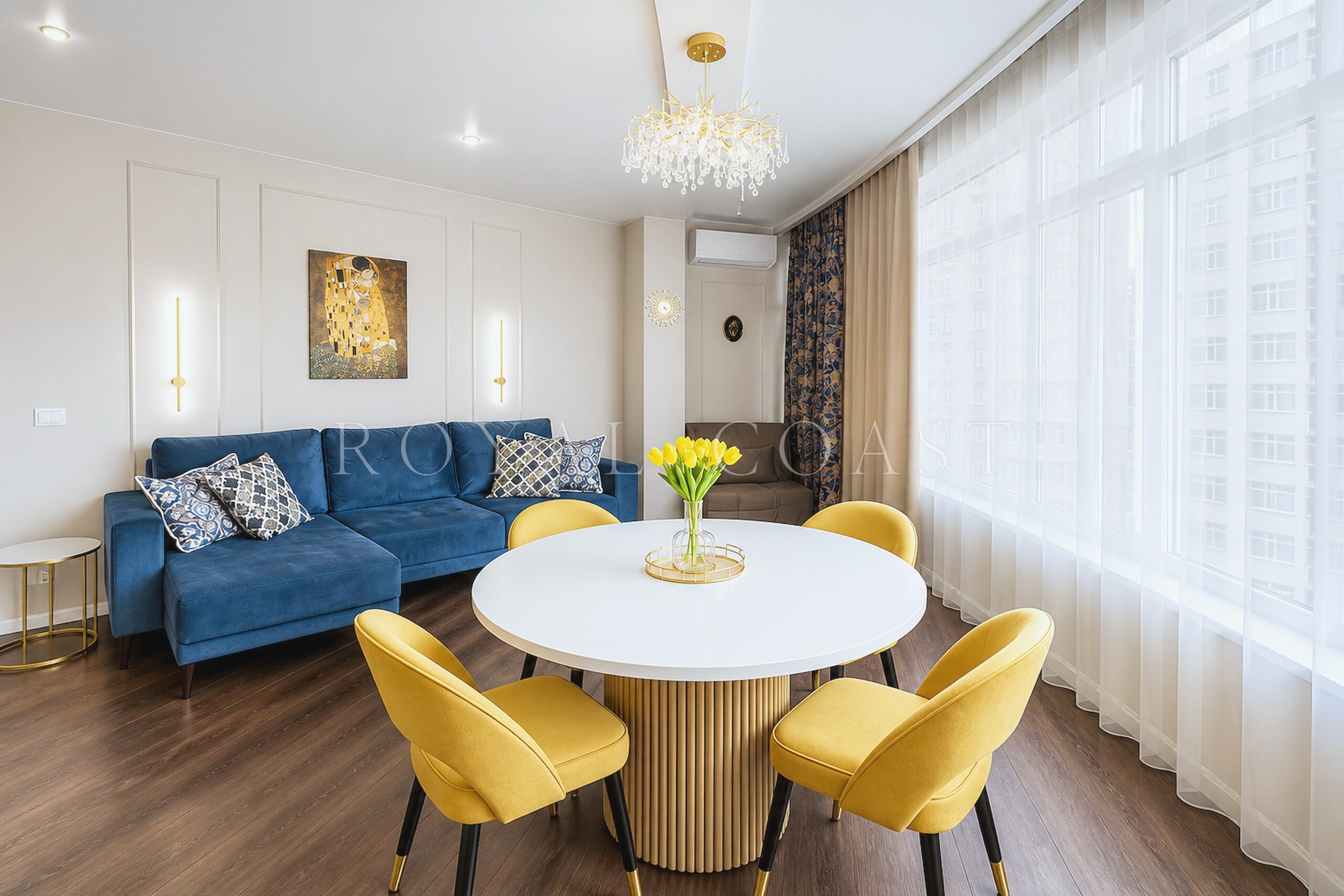 Трёхкомнатные апартаменты в Ливадии, 82.4 м²