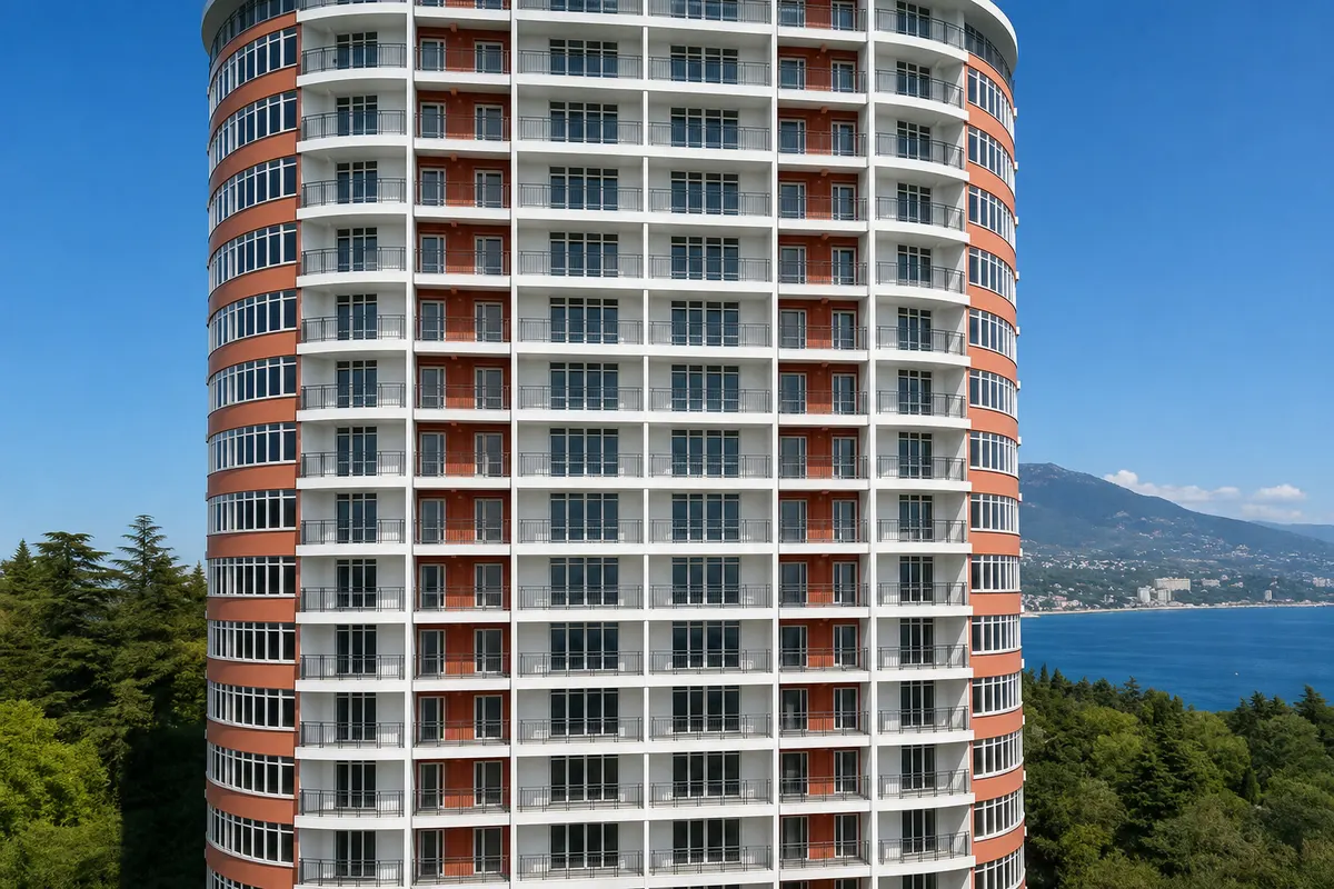 Трёхкомнатные апартаменты в Ливадии, 82.4 м² — фото 17